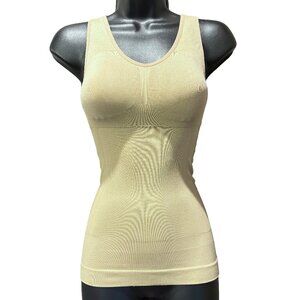 CamiShaper Seamless Shapewear Tank Top Built In Bra Tummy Control Nude S